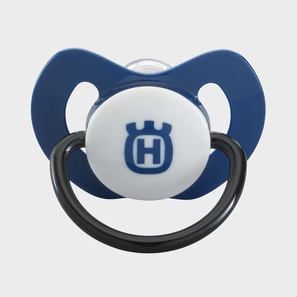 HUSQVARNA Navy and White Baby Pacifier